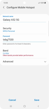 Press the field below 