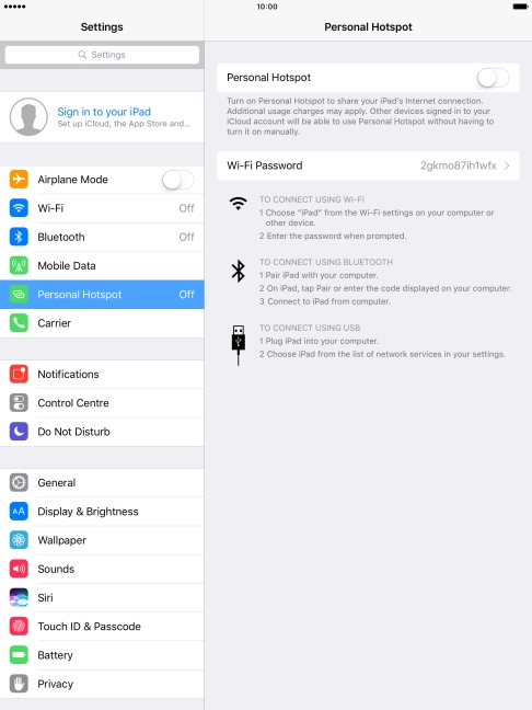 Press the indicator next to 