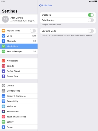 Press the indicator next to 
