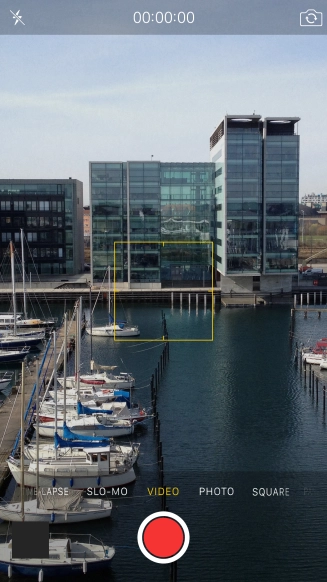 Slide your finger right or left on the screen to select PHOTO.