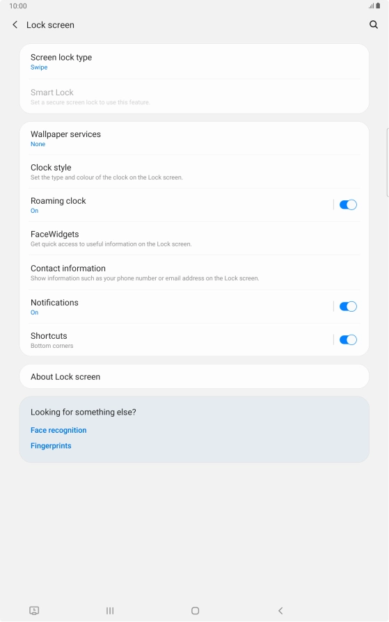 Press Screen lock type.