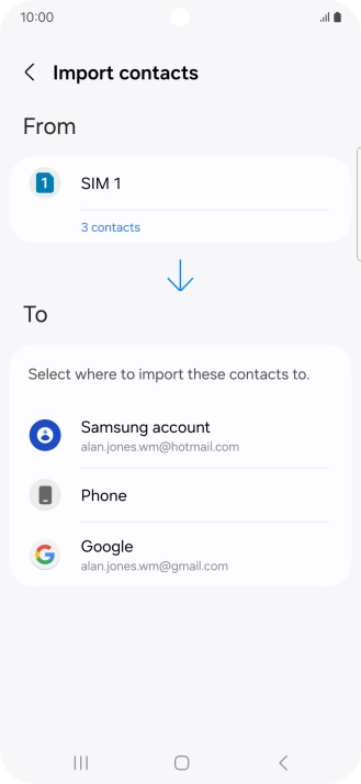 Press the required Google account.