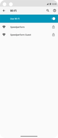 Press the required Wi-Fi network.