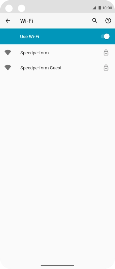 Press the required Wi-Fi network.