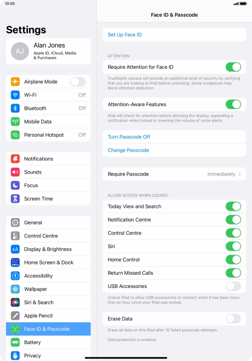 Press the indicator next to 