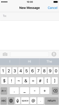 Press the required numbers and symbols.