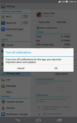 If you turn off the function, press OK.