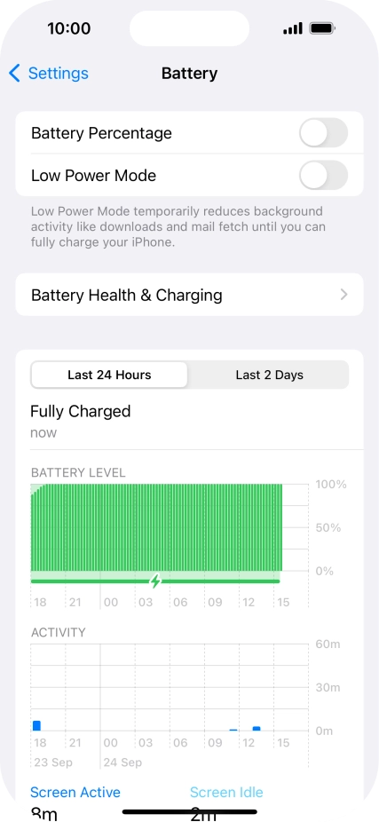 Press the indicator next to 