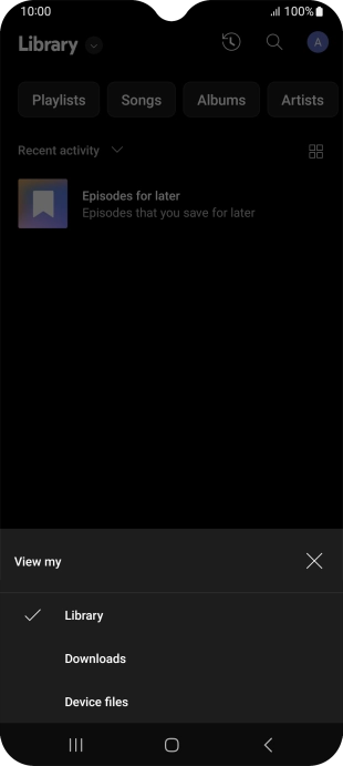 Press the required category and go to the required audio file.
