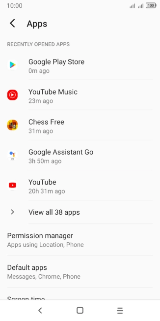 Press View all apps.