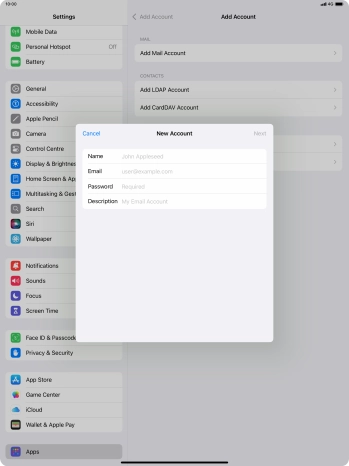 Press Name and key in the required sender name.