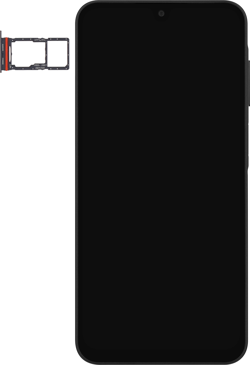 Turn your SIM so the angled corner of the SIM matches the angled corner of the SIM holder and place your SIM in the SIM holder.