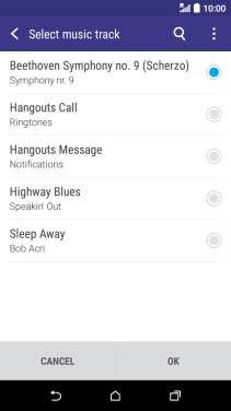 Once you've found a ring tone you like, press OK.
