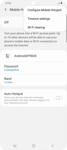 Press Configure Mobile Hotspot.