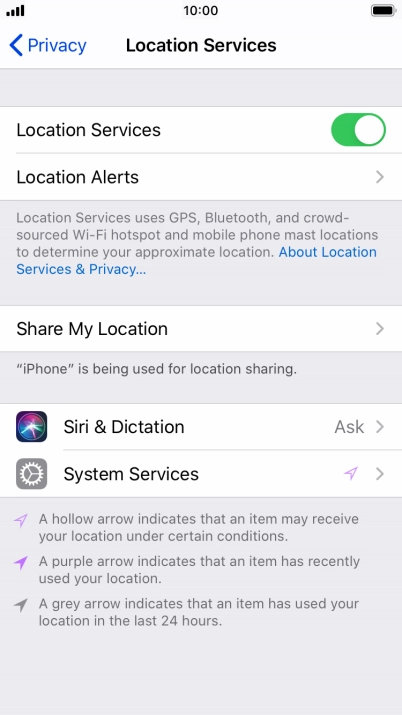 Press the required app.