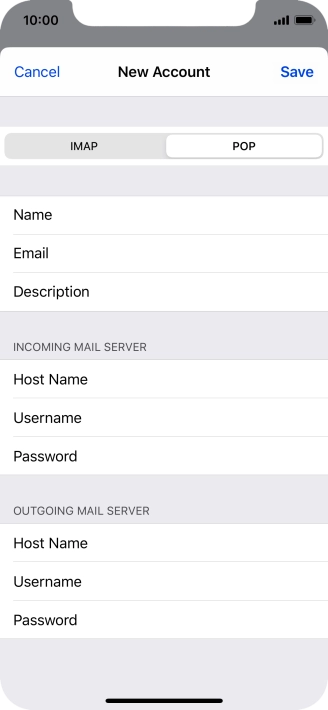 Press Save. Your email account has now been set up. To select more settings for incoming and outgoing server, proceed with the following steps.