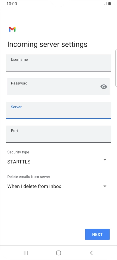 Press the field below 