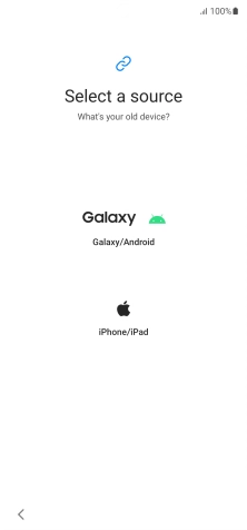 Press the required setting and follow the instructions on the screen to transfer the content from another phone.