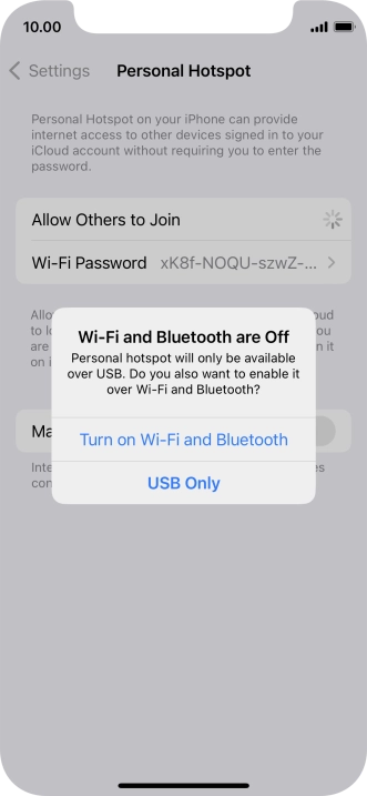 If Wi-Fi is turned off, press Turn on Wi-Fi and Bluetooth. If Wi-Fi is turned off, press Turn on Wi-Fi and Bluetooth.