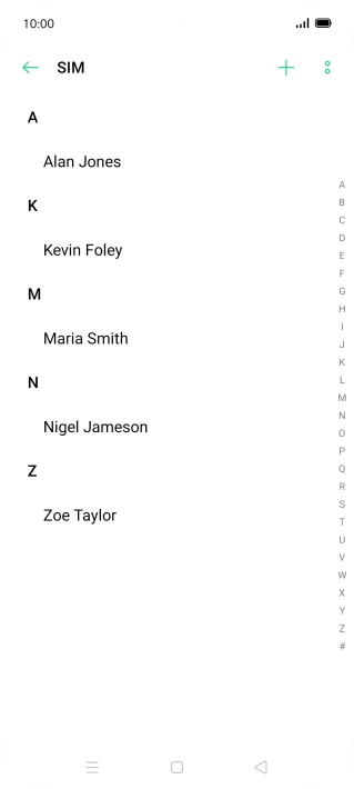 Press the menu icon.