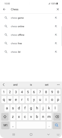 Key in the name or subject of the required app and press the search icon.
