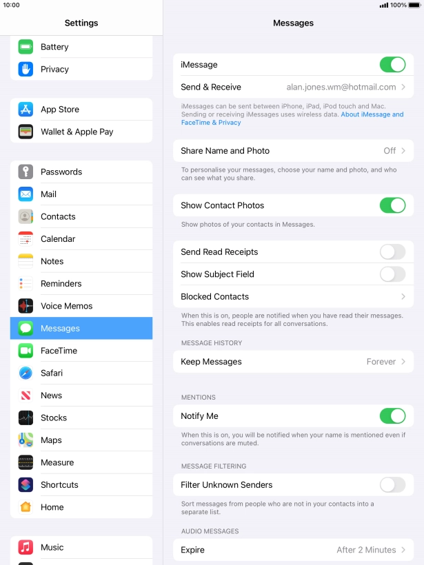 Press the Home key to return to the home screen.