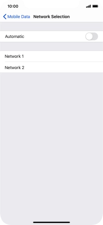If you turn off the function, press the required network.