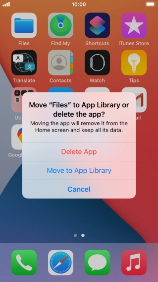 Press Delete App.