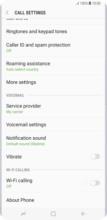 Press Voicemail settings.