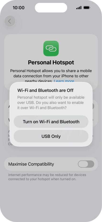 If Wi-Fi is turned off, press Turn on Wi-Fi and Bluetooth. If Wi-Fi is turned off, press Turn on Wi-Fi and Bluetooth.