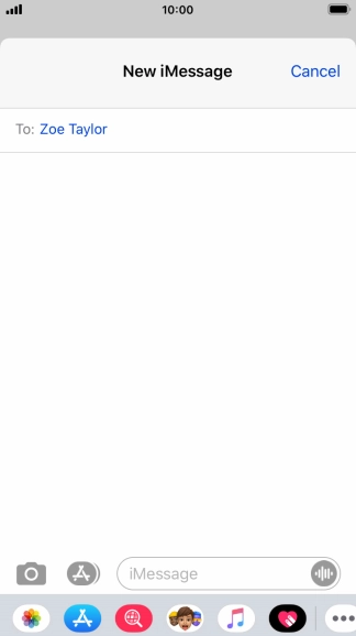 You can also send pictures, video clips, audio files and different effects in your iMessage. Follow the instructions on the screen to send your iMessage with the required content.