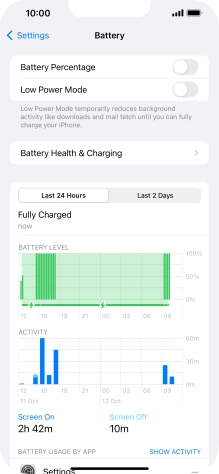 Press Battery Health & Charging.
