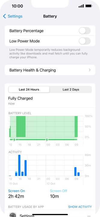 Press Battery Health & Charging.