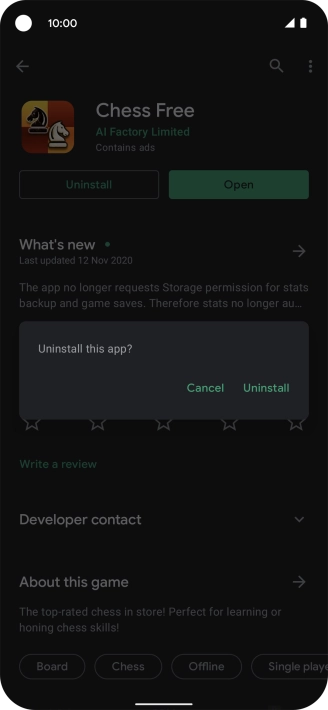 Press Uninstall. Press Uninstall.