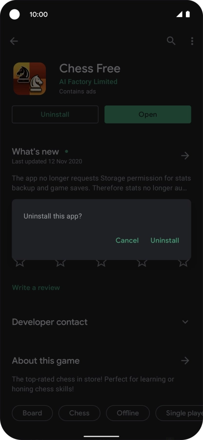 Press Uninstall. Press Uninstall.