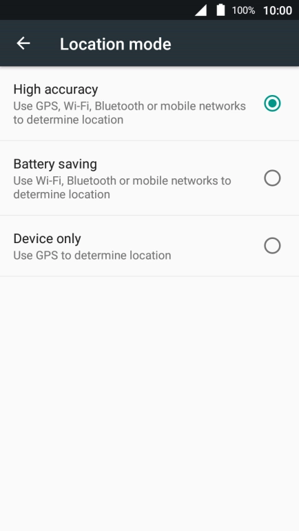 If you select High accuracy, your phone can find your exact position using the GPS satellites, the mobile network and nearby Wi-Fi networks. Satellite-based GPS requires a clear view of the sky.