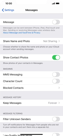 Press the indicator next to 