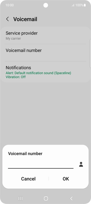 Key in +61414121121 and press OK. Key in +61414121121 and press OK.