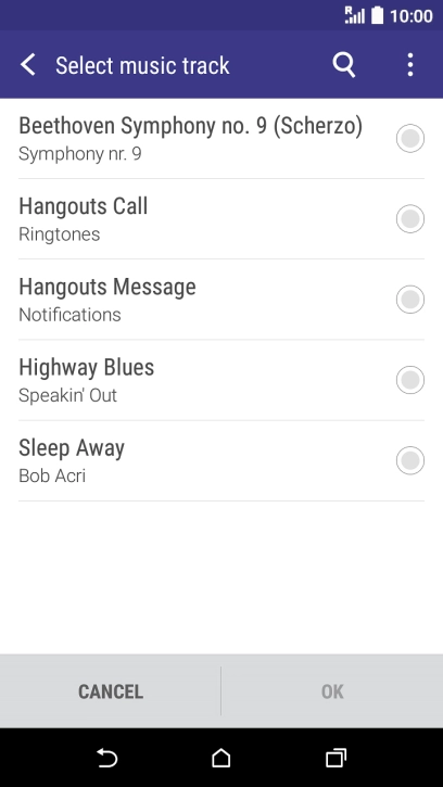 Press the required ring tones to hear them.