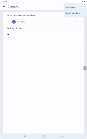 Press Attach file and go to the required folder.