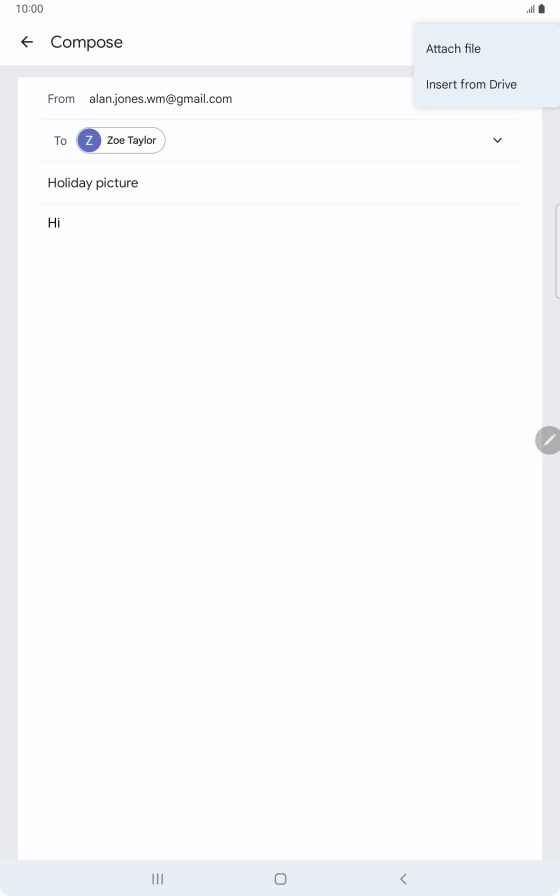 Press Attach file and go to the required folder.