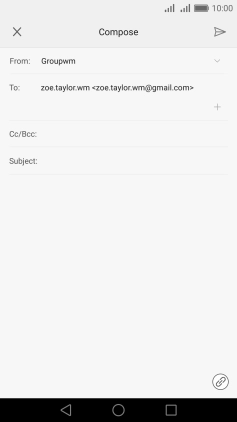 Press Subject: and key in the required subject.