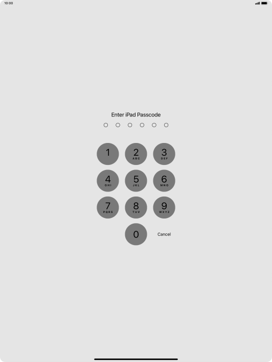 Use the lock code you created.