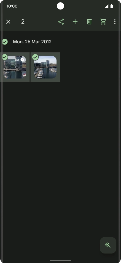 Press the share icon.