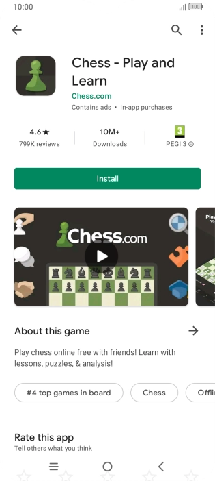 Press Install and follow the instructions on the screen to install the app.