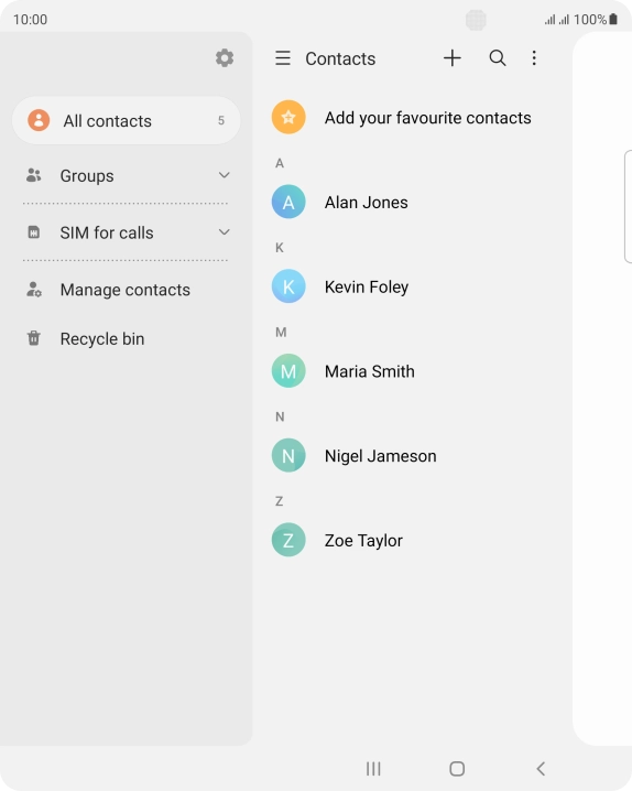 Press Manage contacts.