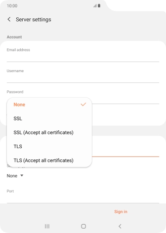 Press None to turn off the function.