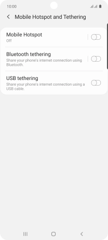 Press Mobile Hotspot.
