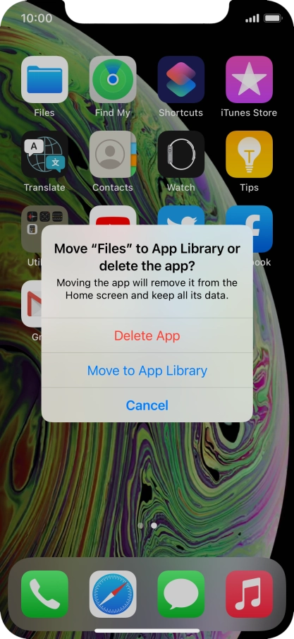 Press Delete App.