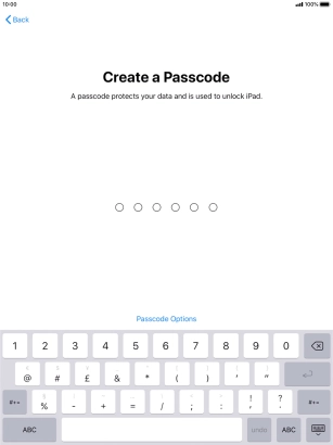 Press Passcode Options.